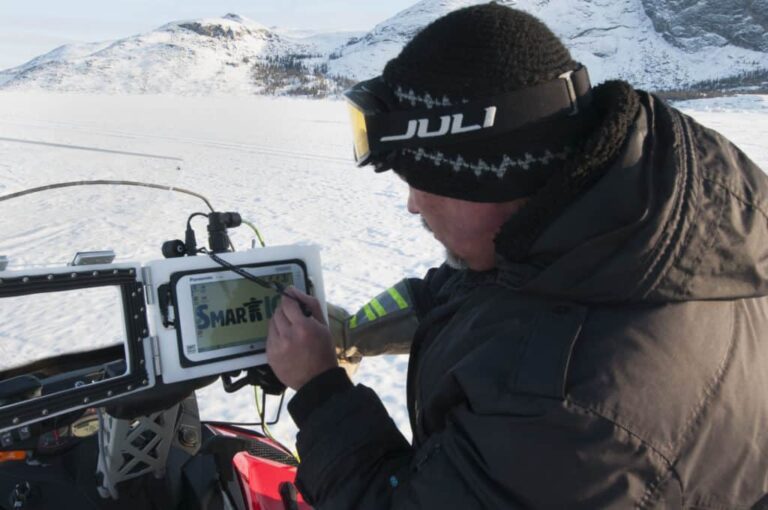 Someone using the SmartIce console.